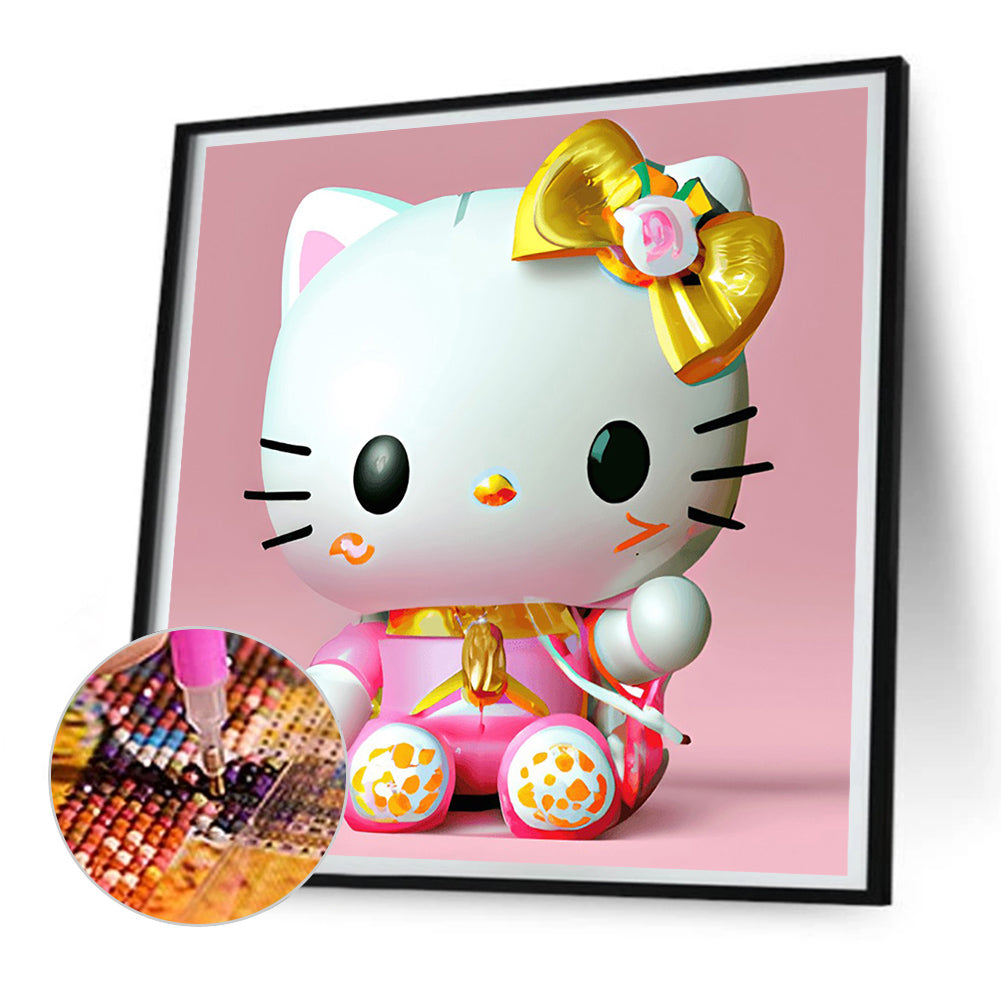 Exquisite Hello Kitty - Full Round Drill Diamond Painting 30*30CM