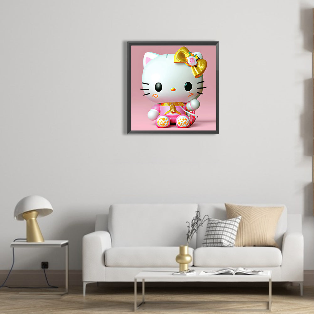 Exquisite Hello Kitty - Full Round Drill Diamond Painting 30*30CM