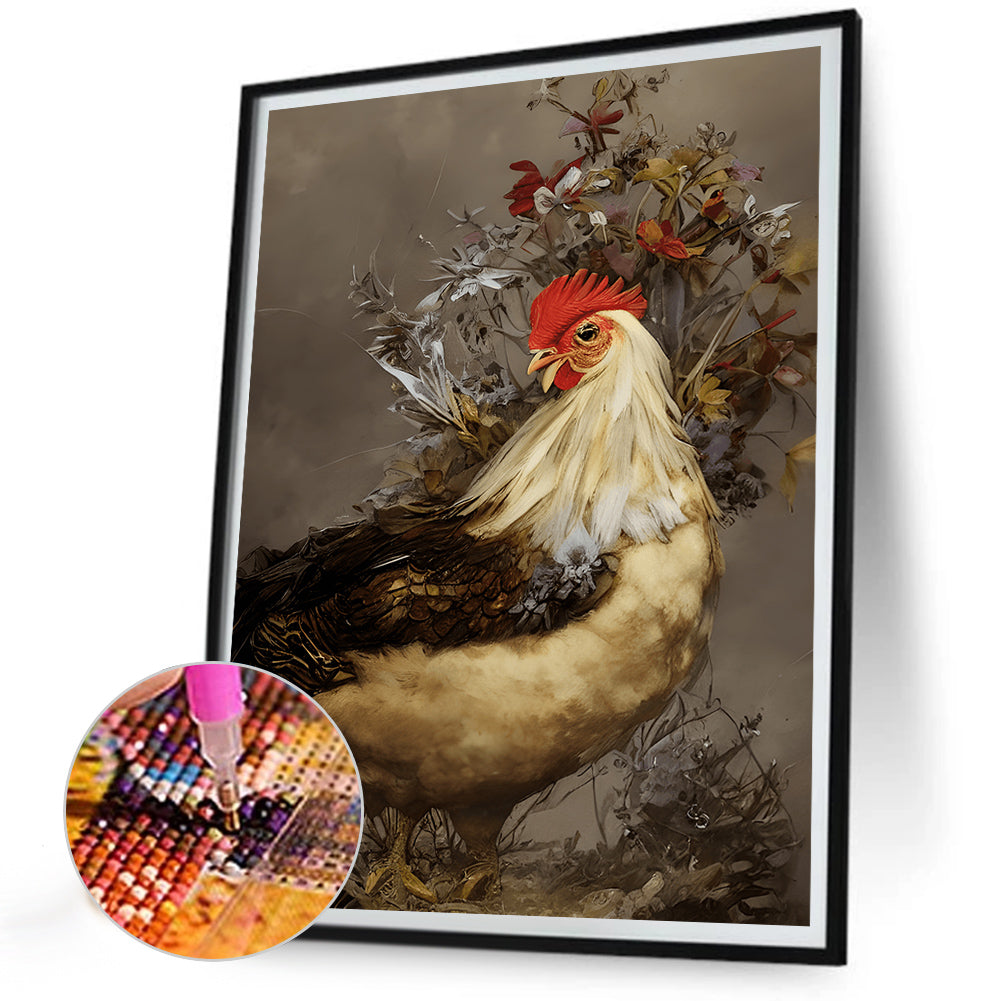 Farm Chicken - Full Round Drill Diamond Painting 30*40CM