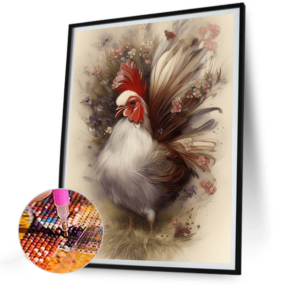 Farm Chicken - Full Round Drill Diamond Painting 30*40CM