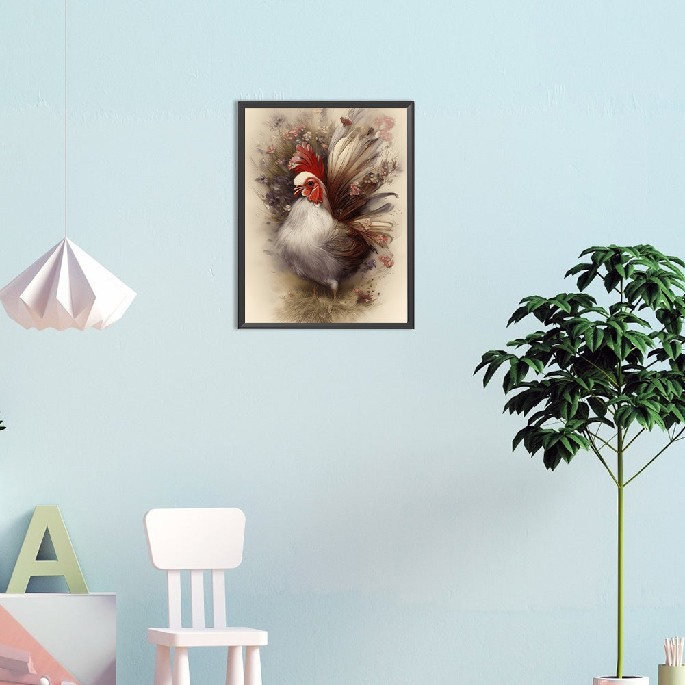 Farm Chicken - Full Round Drill Diamond Painting 30*40CM