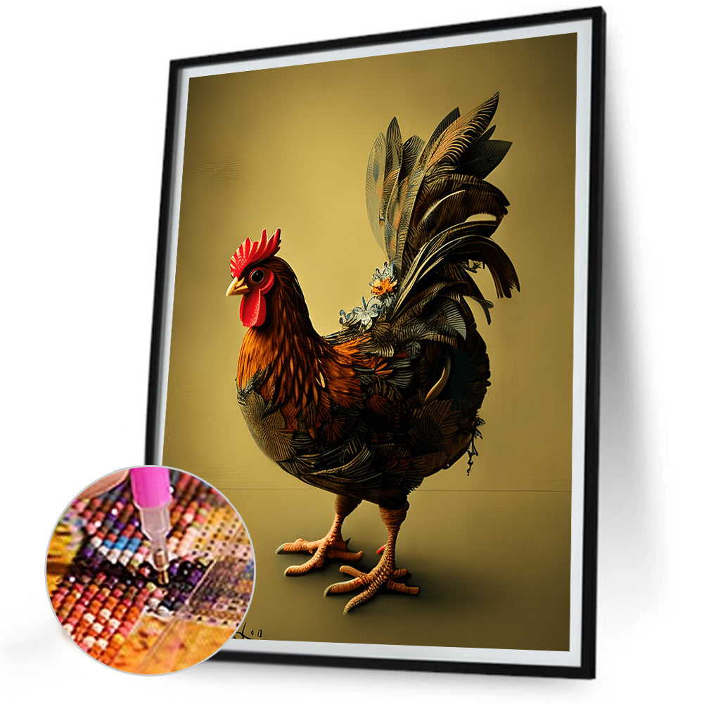 Farm Chicken - Full Round Drill Diamond Painting 30*40CM