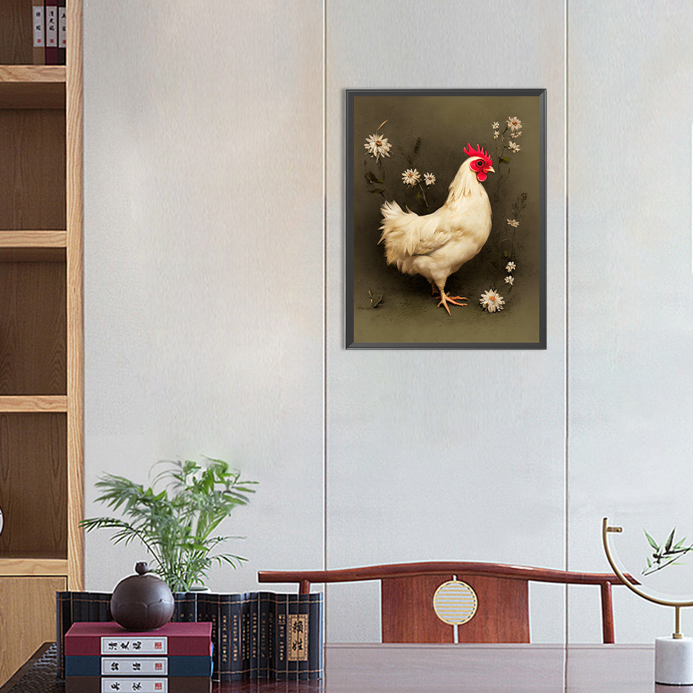 Farm Chicken - Full Round Drill Diamond Painting 30*40CM