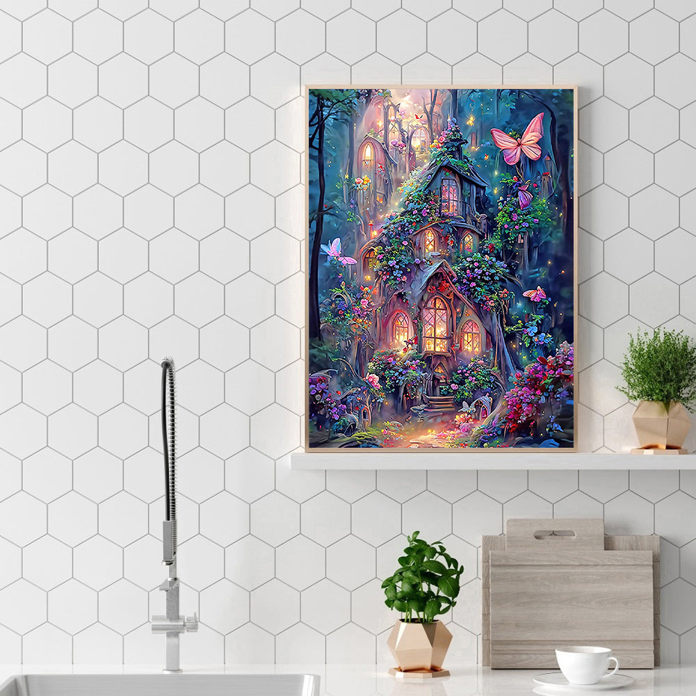 Dream House - Full Round Drill Diamond Painting 30*40CM