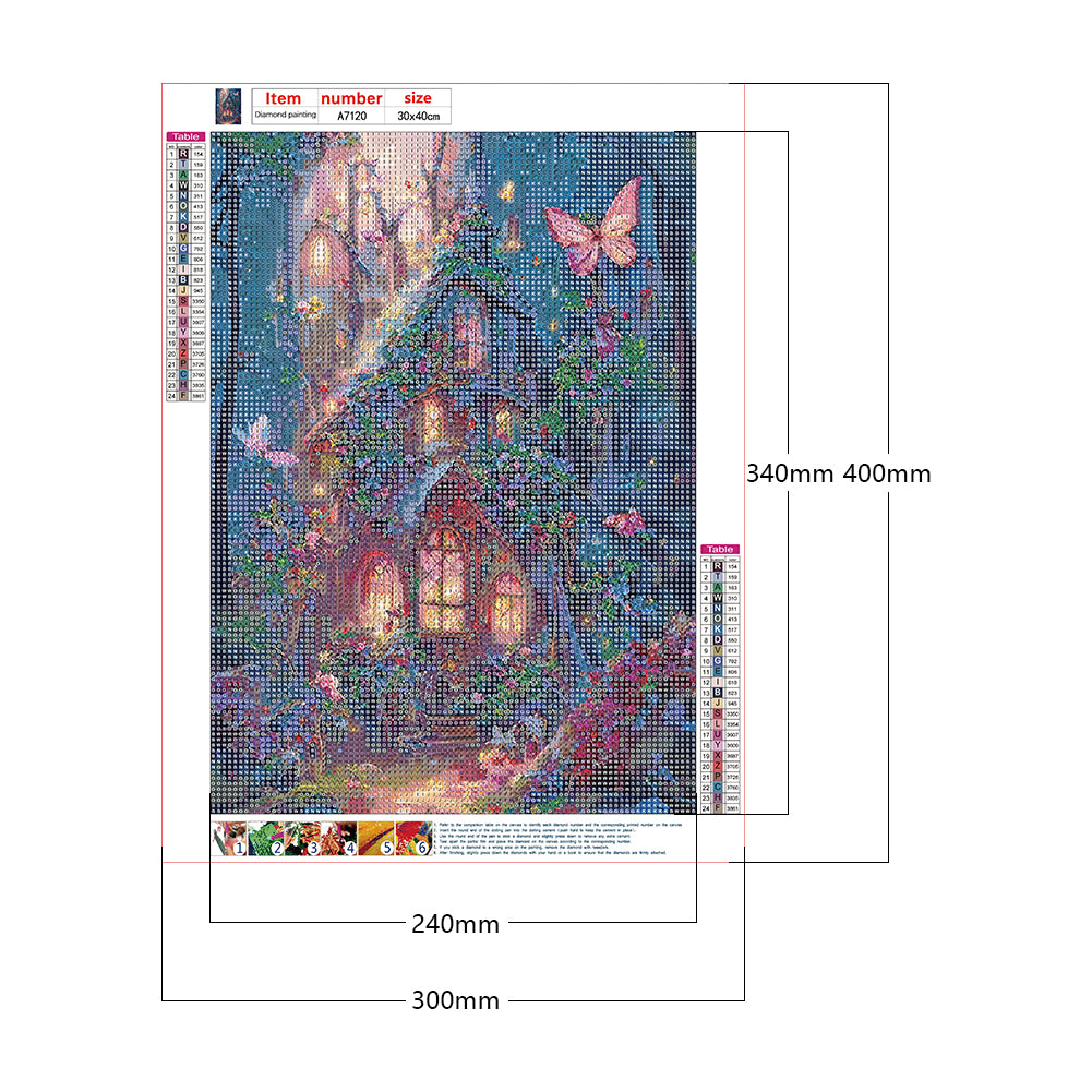 Dream House - Full Round Drill Diamond Painting 30*40CM