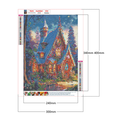 Flower House - Full Round Drill Diamond Painting 30*40CM