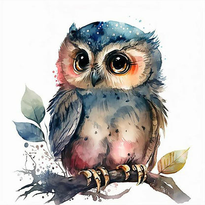 Owl - Full Round Drill Diamond Painting 30*30CM