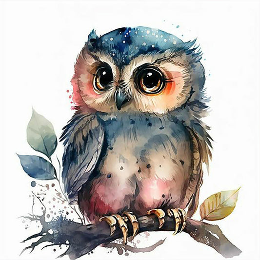 Owl - Full Round Drill Diamond Painting 30*30CM