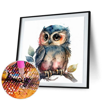 Owl - Full Round Drill Diamond Painting 30*30CM