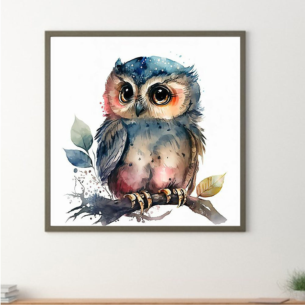 Owl - Full Round Drill Diamond Painting 30*30CM