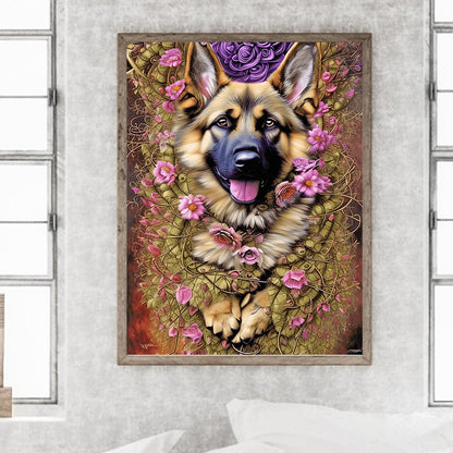 Wolf Dog - Full Round Drill Diamond Painting 30*40CM