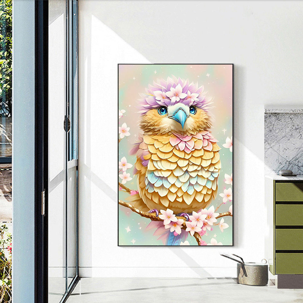 Owl - Full Round Drill Diamond Painting 30*50CM
