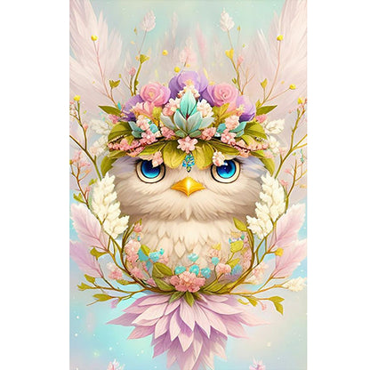 Owl - Full Round Drill Diamond Painting 30*50CM
