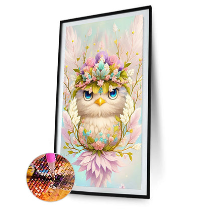 Owl - Full Round Drill Diamond Painting 30*50CM