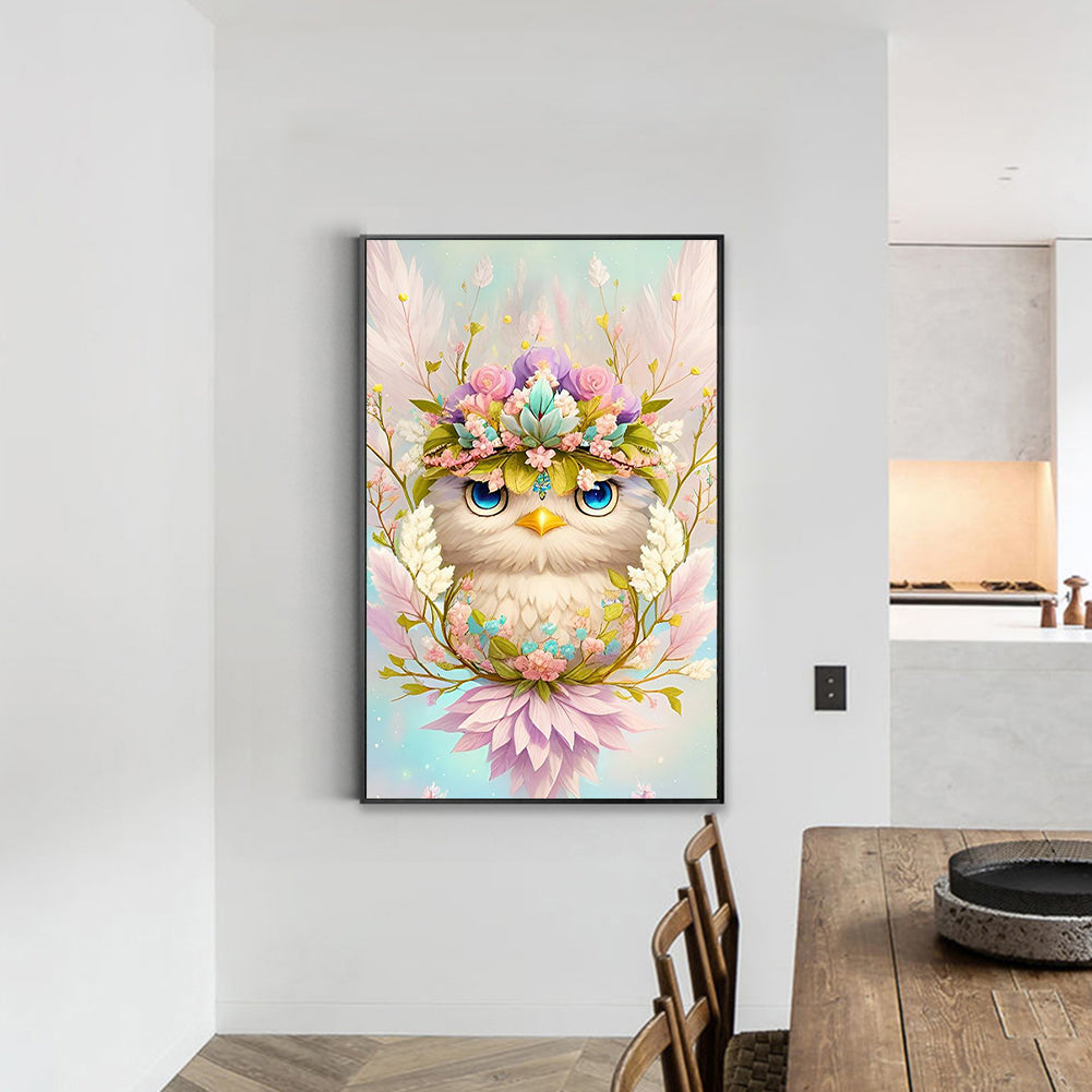 Owl - Full Round Drill Diamond Painting 30*50CM