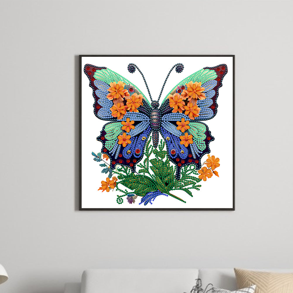 Butterfly Season - Special Shaped Drill Diamond Painting 30*30CM