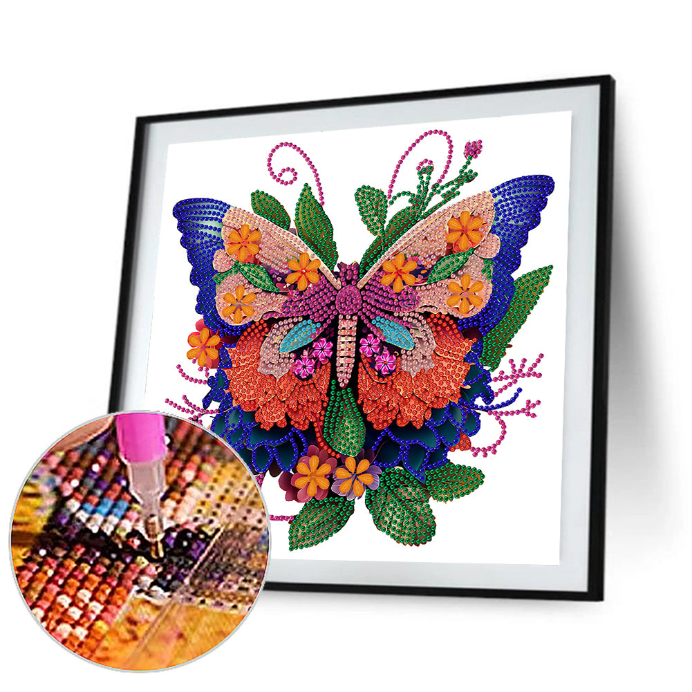 Butterfly Season - Special Shaped Drill Diamond Painting 30*30CM