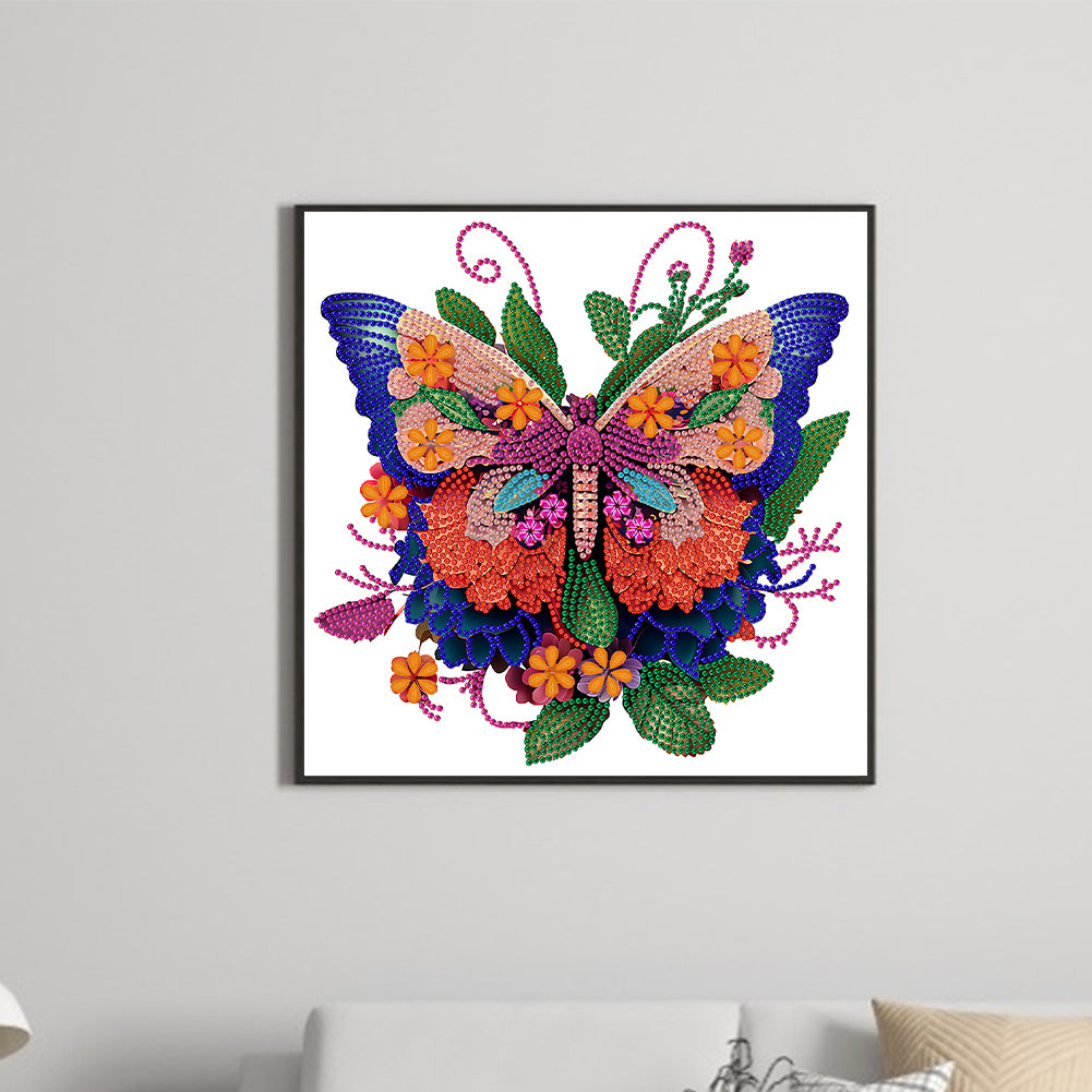 Butterfly Season - Special Shaped Drill Diamond Painting 30*30CM