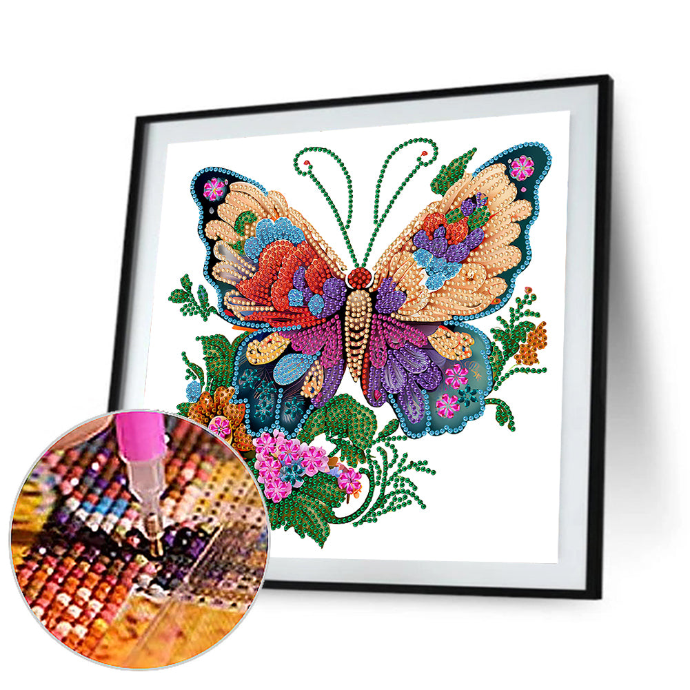 Butterfly Season - Special Shaped Drill Diamond Painting 30*30CM