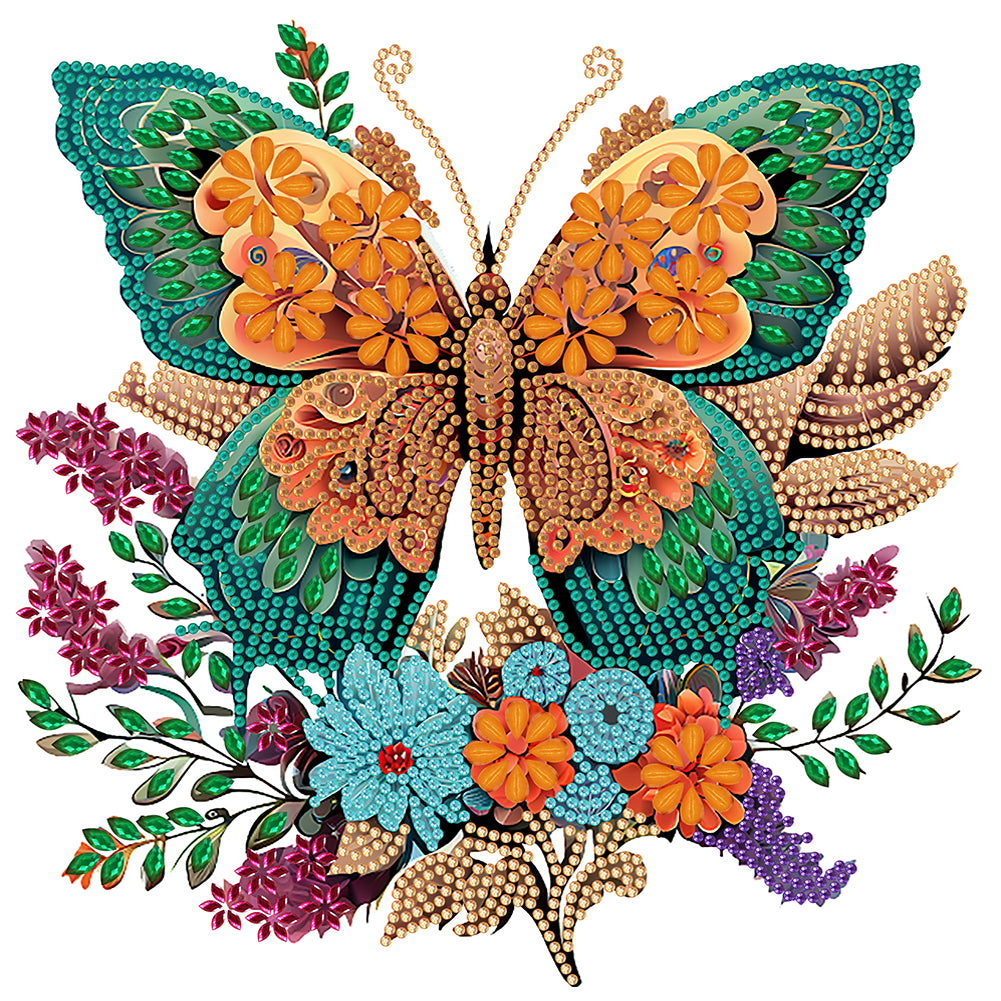 Butterfly Season - Special Shaped Drill Diamond Painting 30*30CM