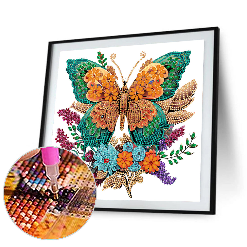 Butterfly Season - Special Shaped Drill Diamond Painting 30*30CM