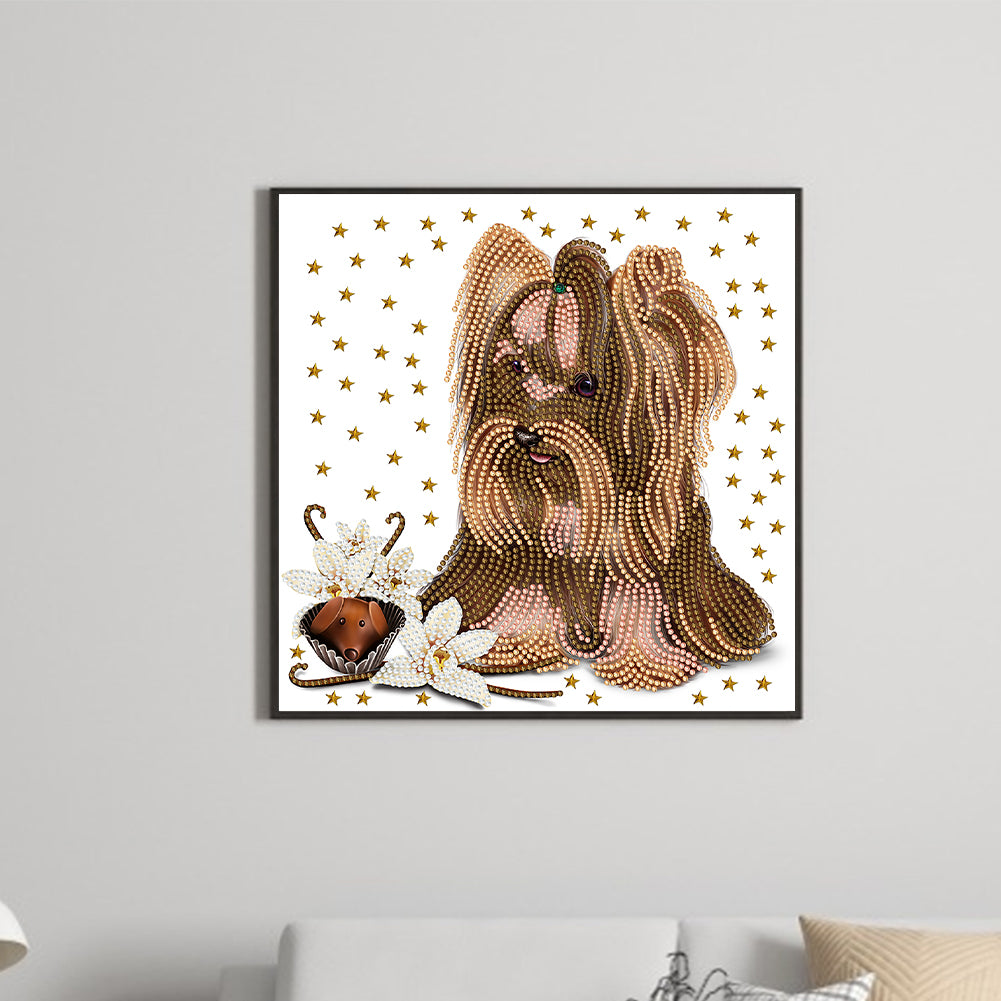 Puppy - Special Shaped Drill Diamond Painting 30*30CM