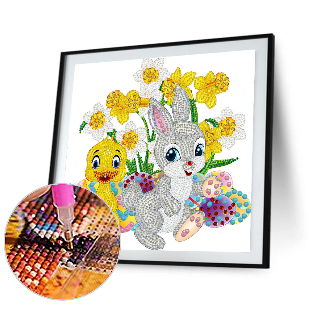 Rabbit And Duck - Special Shaped Drill Diamond Painting 30*30CM