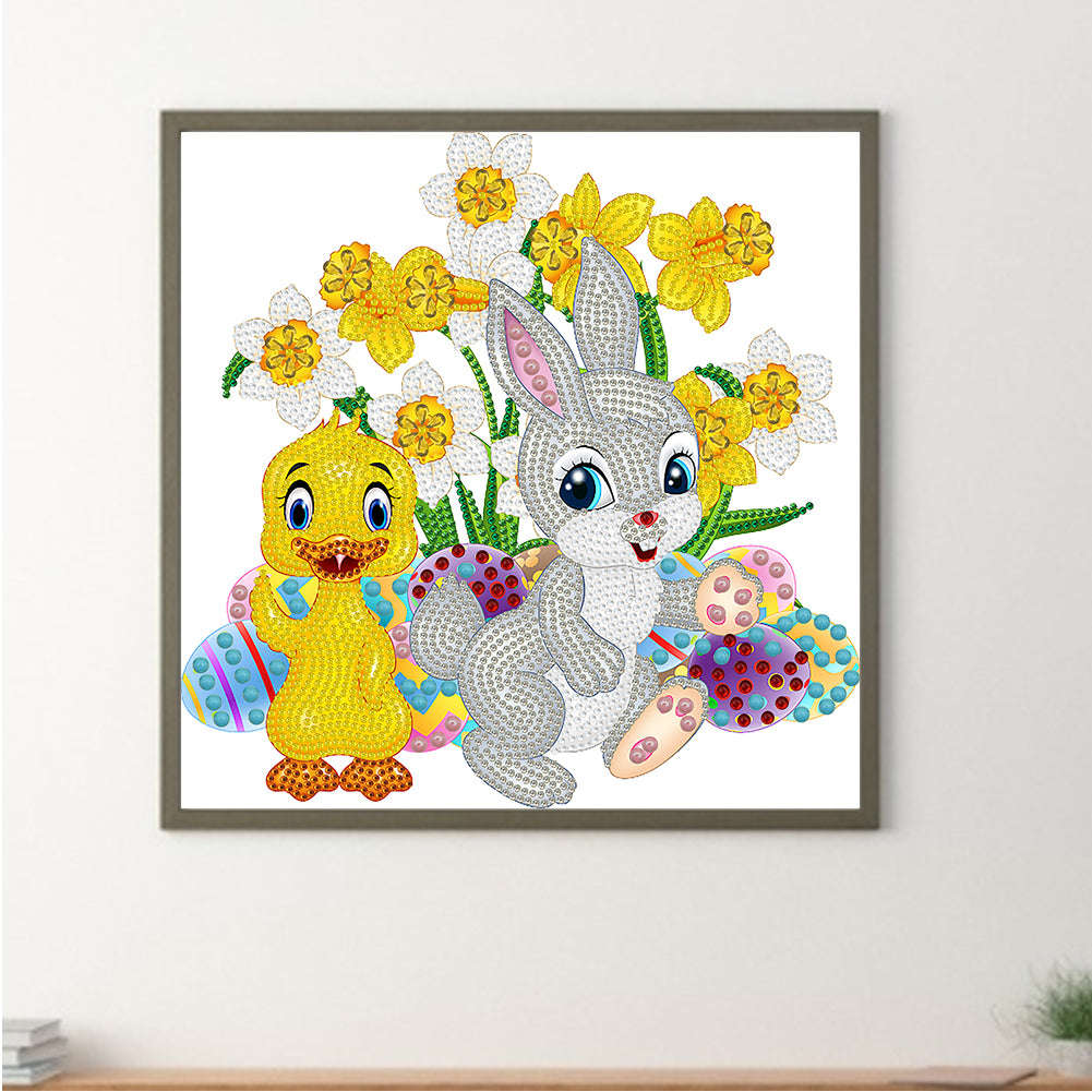 Rabbit And Duck - Special Shaped Drill Diamond Painting 30*30CM