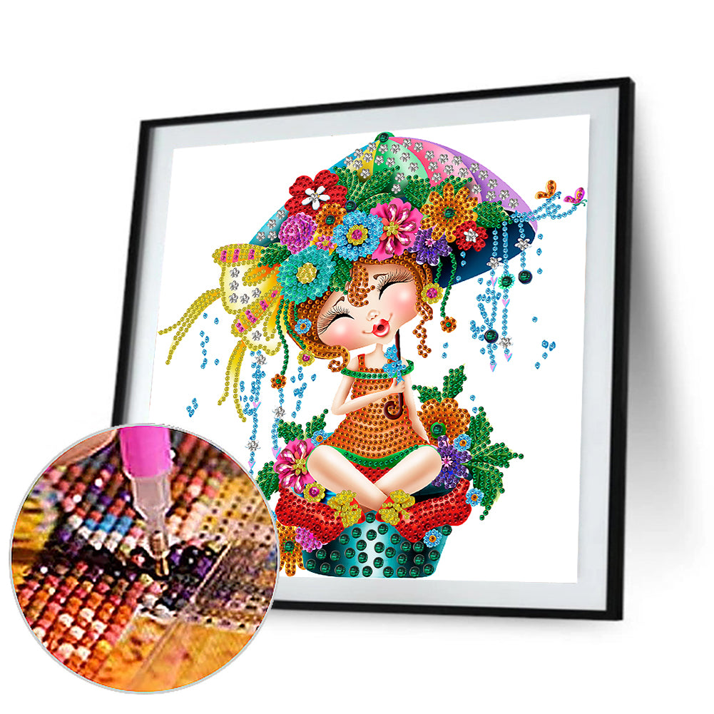 Little Girl - Special Shaped Drill Diamond Painting 30*30CM