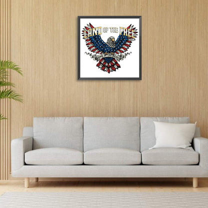 American Flag Eagle - Full Round Drill Diamond Painting 30*30CM