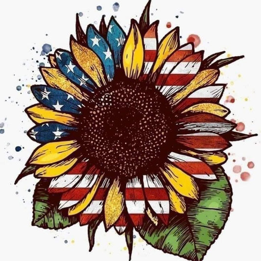 Flag Flower - Full Round Drill Diamond Painting 30*30CM