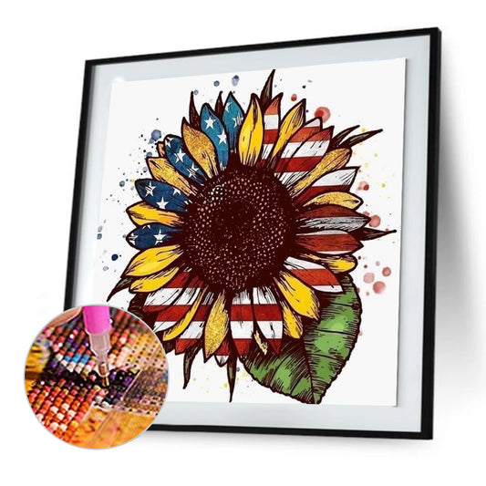Flag Flower - Full Round Drill Diamond Painting 30*30CM