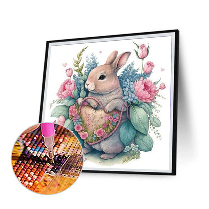 Rabbit Going Out - Full Round Drill Diamond Painting 30*30CM