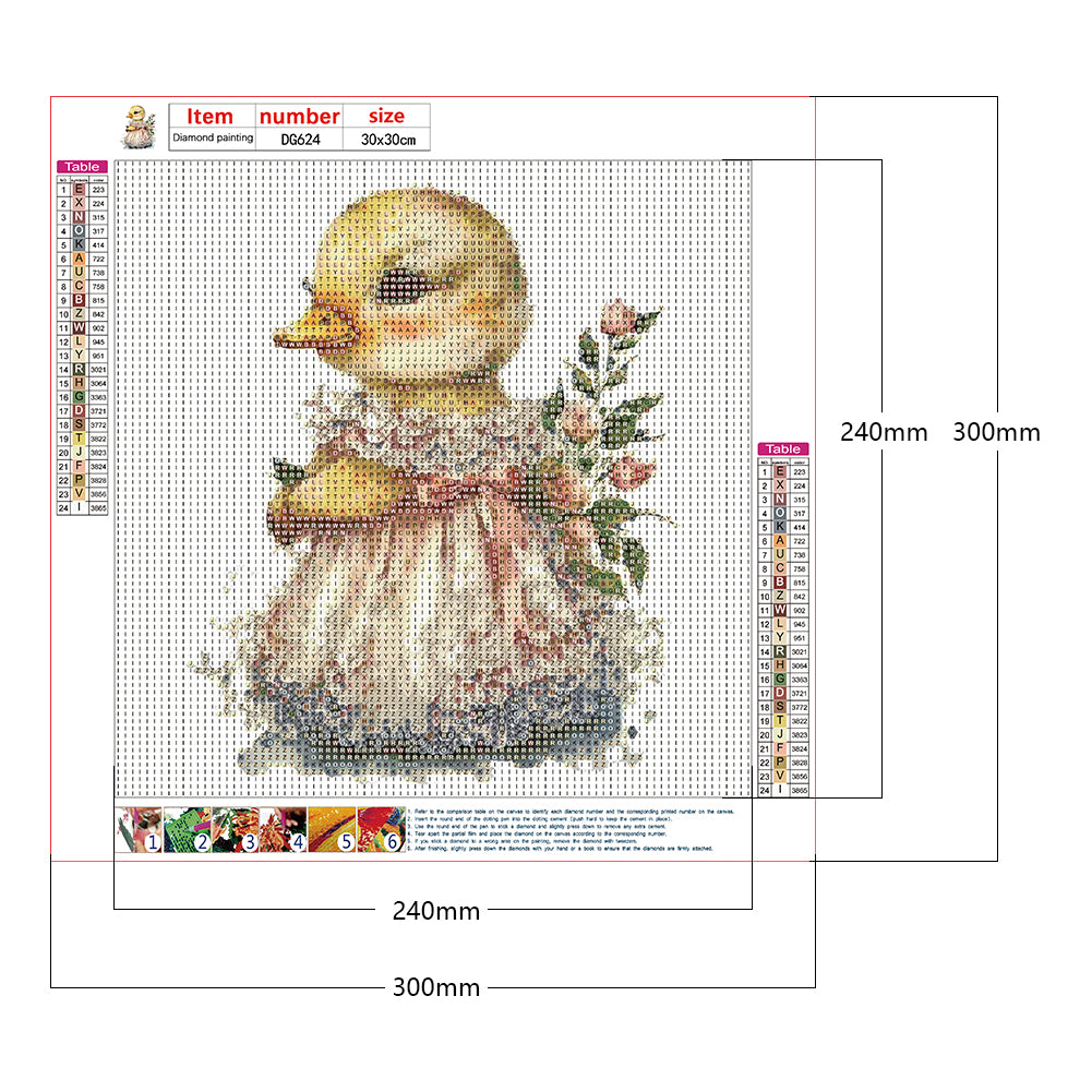 Costumed Duckling - Full Round Drill Diamond Painting 30*30CM