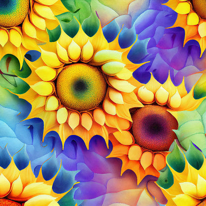 Blooming Sunflower - Full Round Drill Diamond Painting 30*30CM