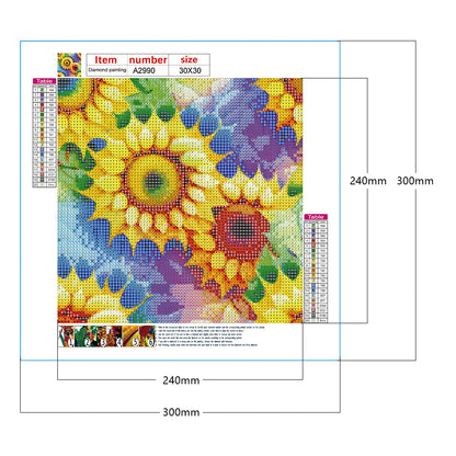 Blooming Sunflower - Full Round Drill Diamond Painting 30*30CM