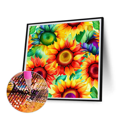 Blooming Sunflower - Full Round Drill Diamond Painting 30*30CM