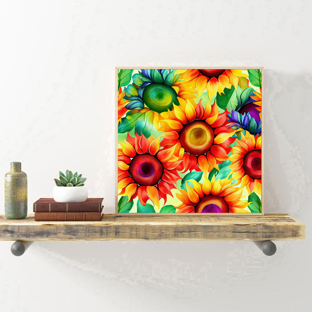 Blooming Sunflower - Full Round Drill Diamond Painting 30*30CM