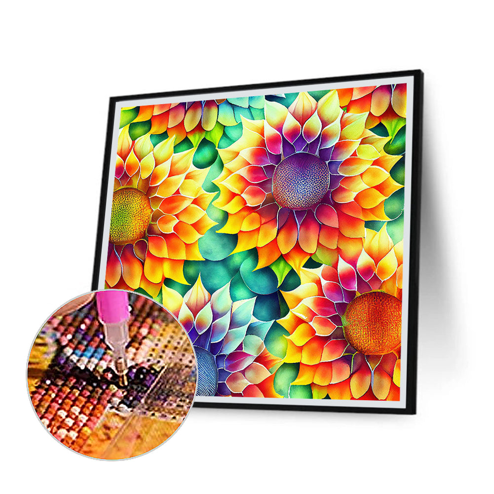 Blooming Sunflower - Full Round Drill Diamond Painting 30*30CM