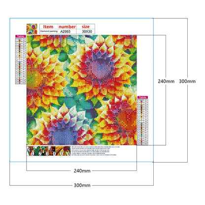 Blooming Sunflower - Full Round Drill Diamond Painting 30*30CM