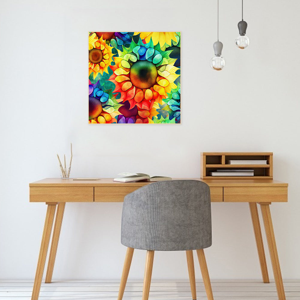 Blooming Sunflower - Full Round Drill Diamond Painting 30*30CM