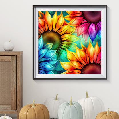 Blooming Sunflower - Full Round Drill Diamond Painting 30*30CM