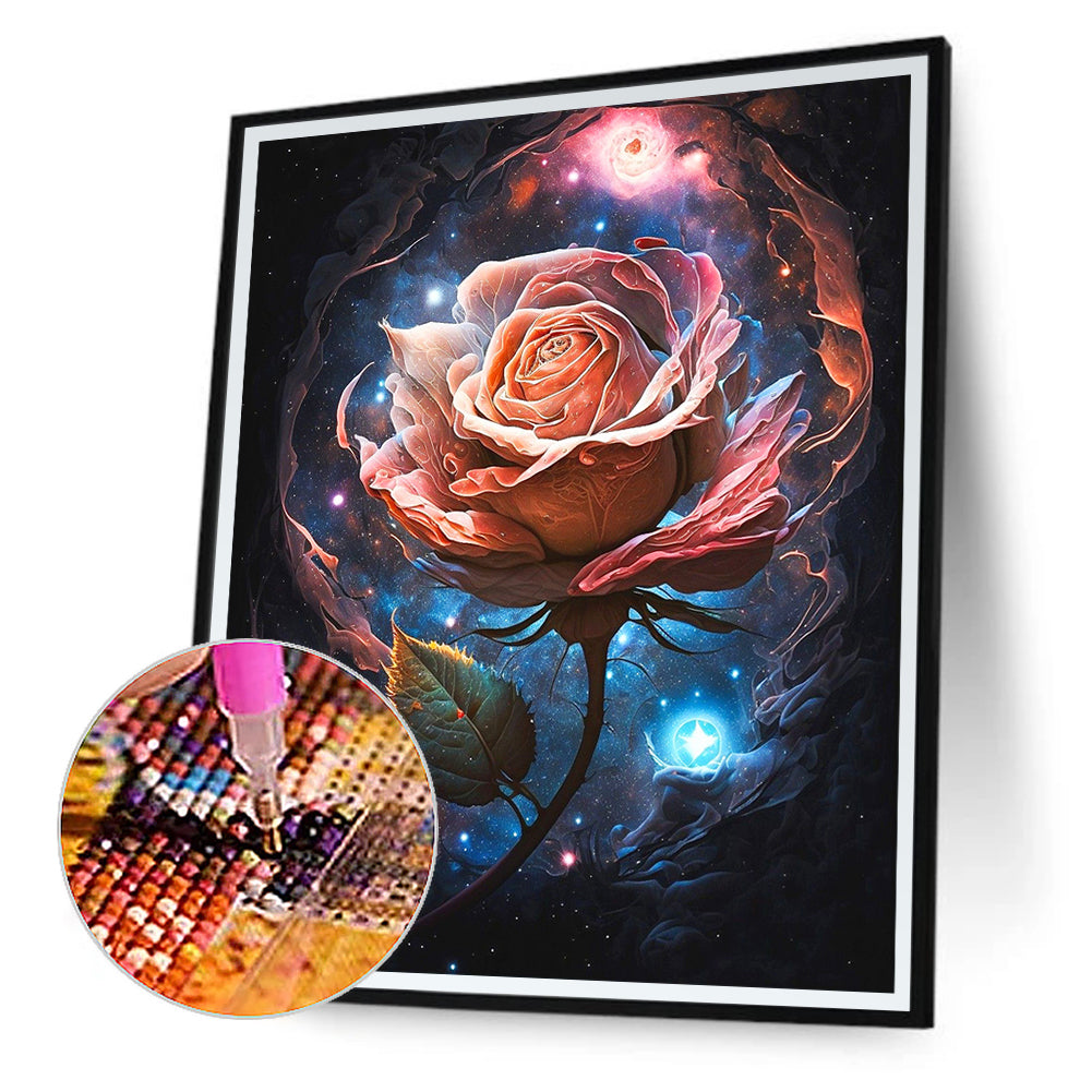 Orange Roses - Full Round Drill Diamond Painting 30*40CM