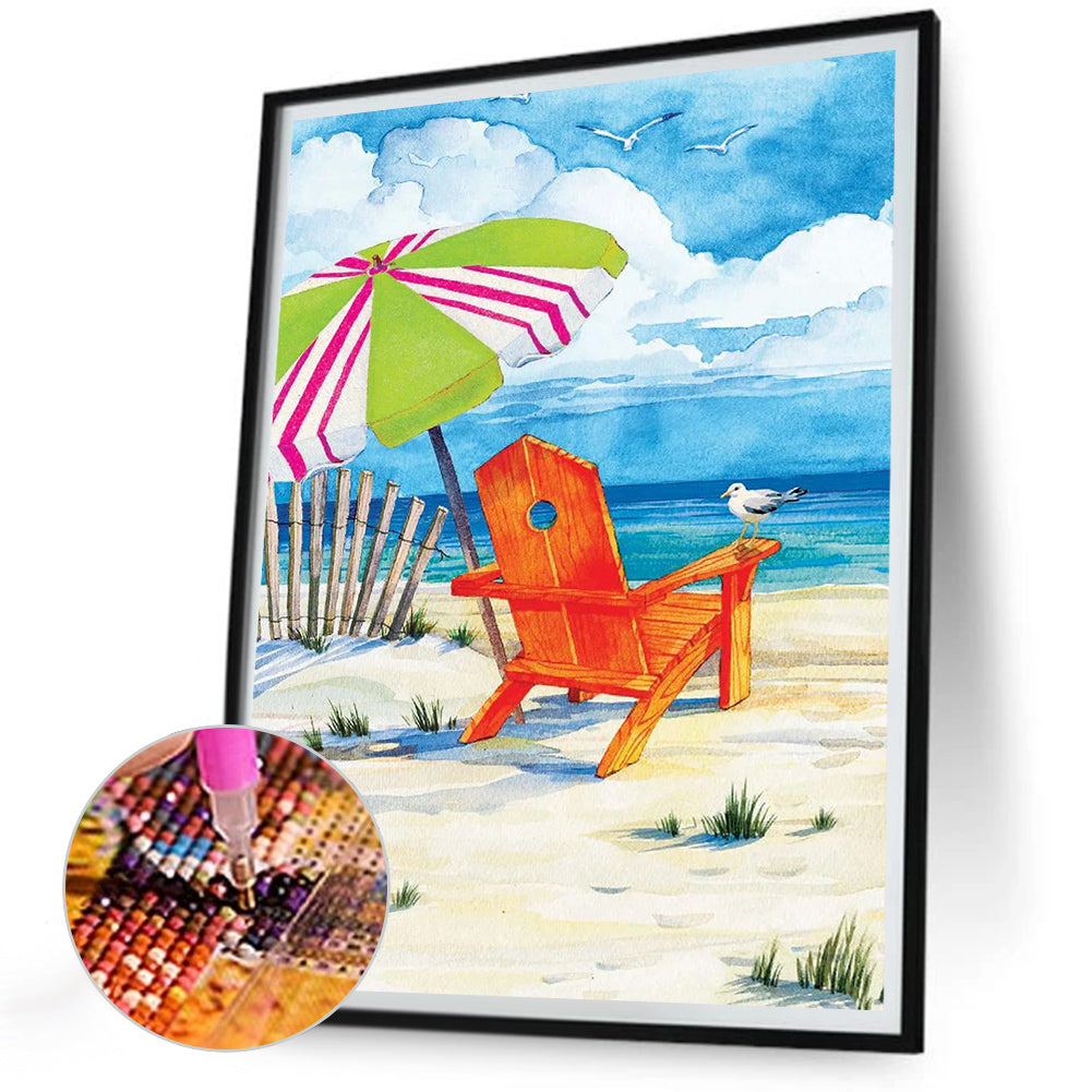 Beach Chair - Full Round Drill Diamond Painting 30*40CM