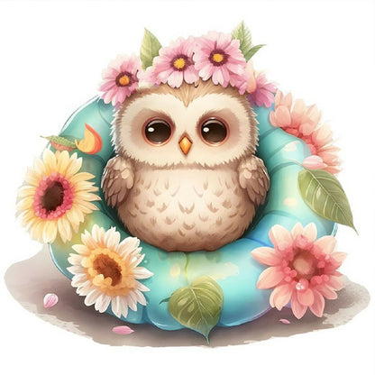 Owl - Full Round Drill Diamond Painting 30*30CM