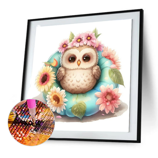 Owl - Full Round Drill Diamond Painting 30*30CM