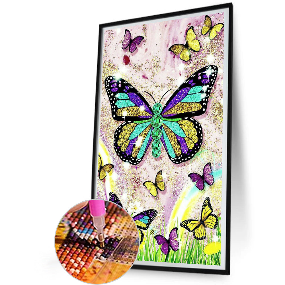 Butterfly - Full Round Drill Diamond Painting 30*50CM