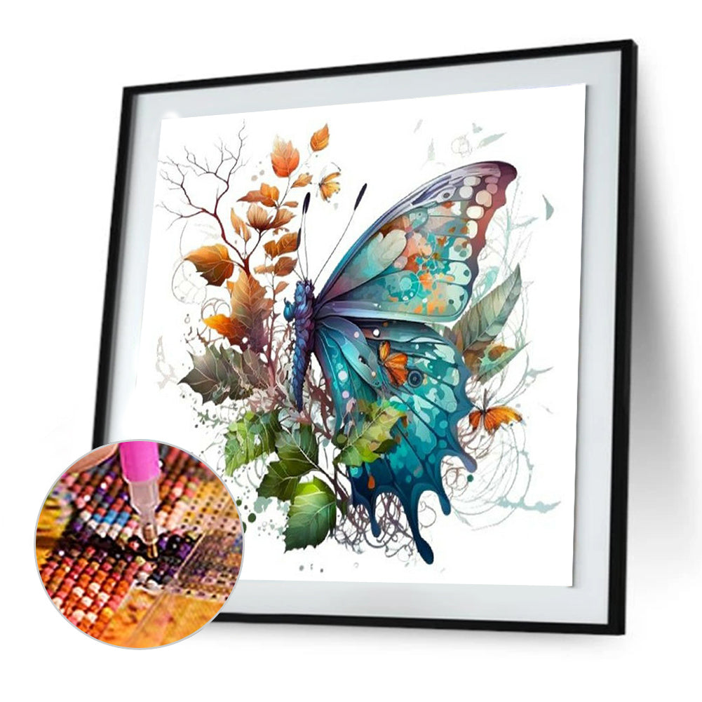 Butterfly - Full Round Drill Diamond Painting 30*30CM