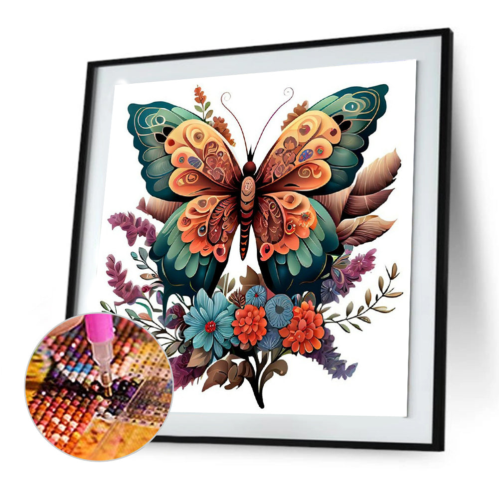 Butterfly - Full Round Drill Diamond Painting 30*30CM