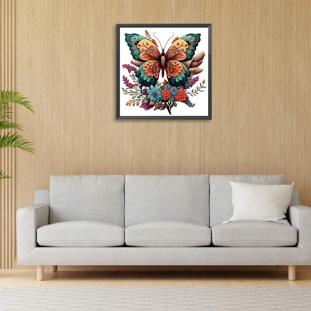 Butterfly - Full Round Drill Diamond Painting 30*30CM